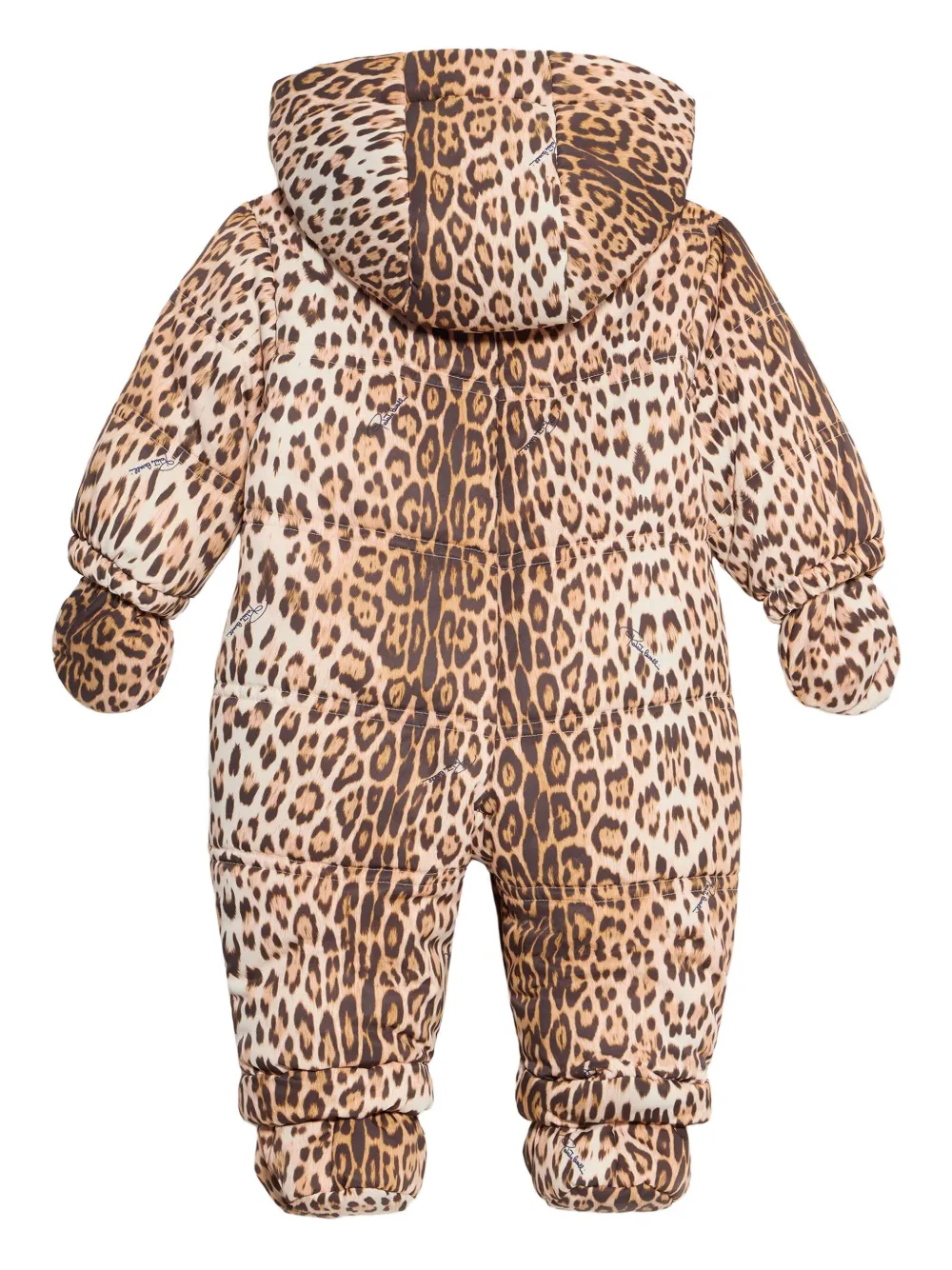 Roberto Cavalli Junior Sneeuwpak met luipaardprint en capuchon - Beige