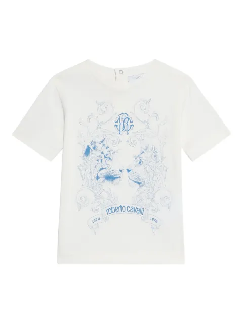 Roberto Cavalli Junior feline-print T-shirt