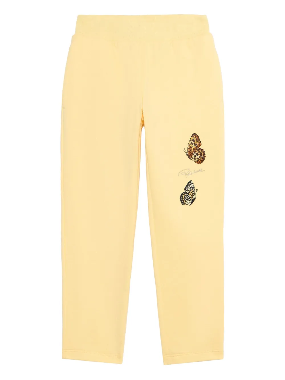 Roberto Cavalli Junior Trainingsbroek met geborduurde vlinder Geel