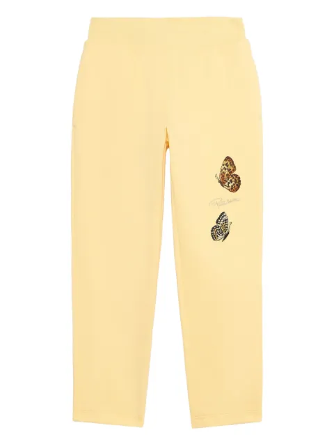 Roberto Cavalli Junior butterfly embroidered track pants