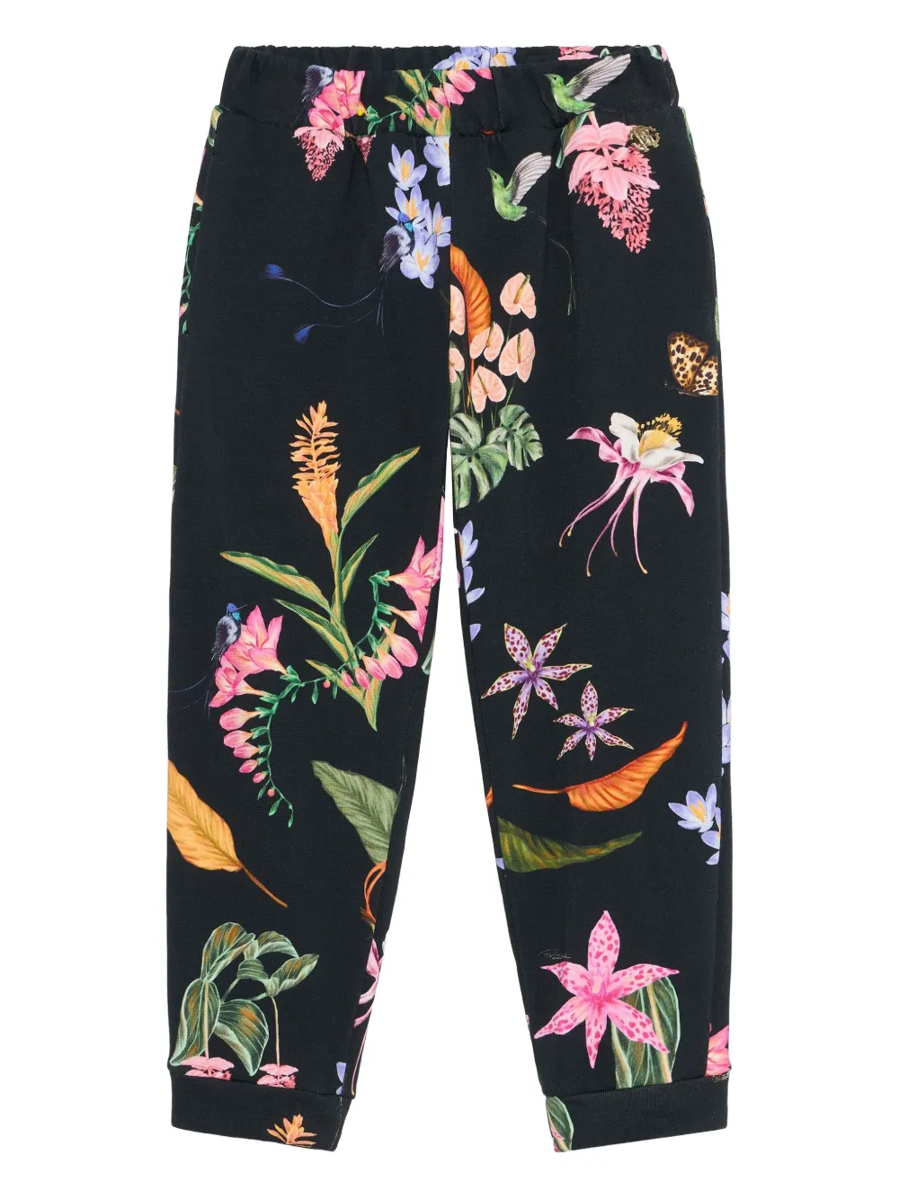 Roberto Cavalli tropical-print jersey trousers | Black | Image 1