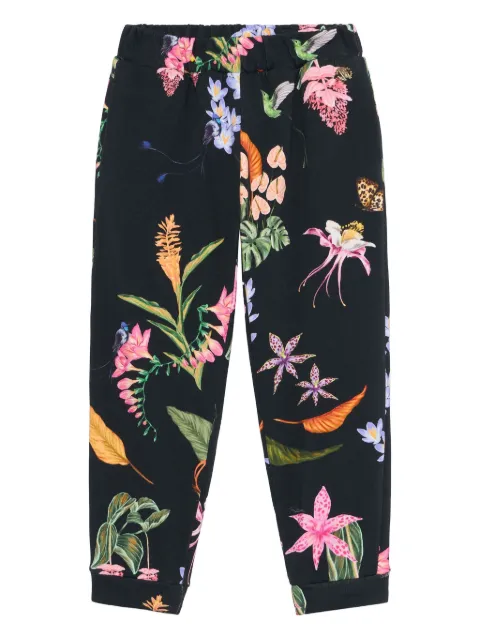 Roberto Cavalli tropical-print jersey trousers