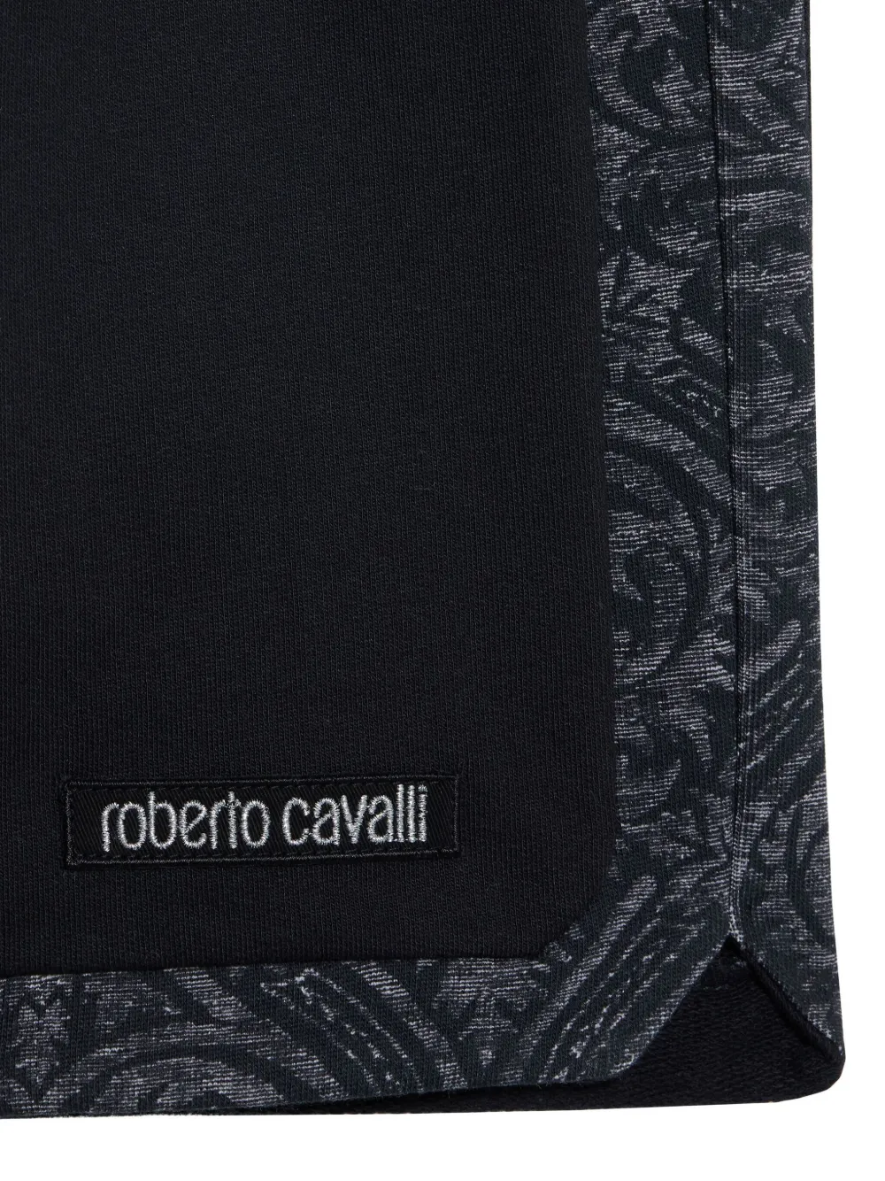 Roberto Cavalli Junior Bermuda shorts met jacquard vlak Zwart