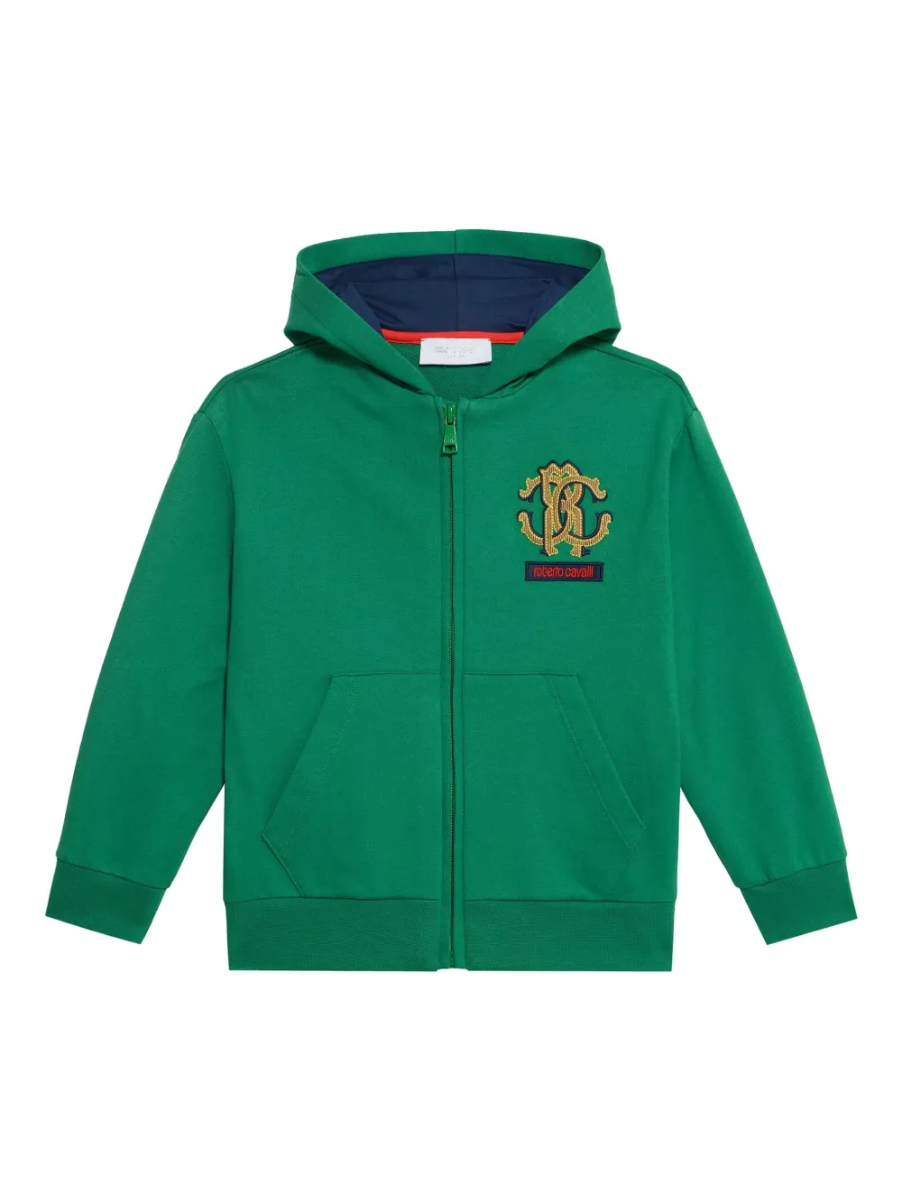 Roberto Cavalli Junior Hoodie met borduurwerk Groen