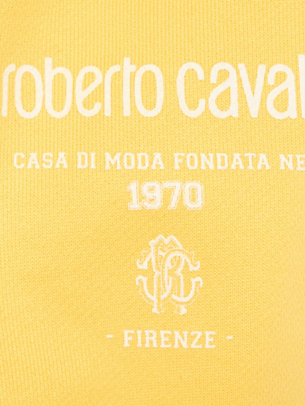 Roberto Cavalli Junior Broek met logoprint Geel