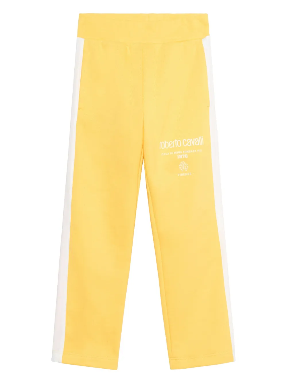 Roberto Cavalli Junior Pantaloni con logo - Giallo