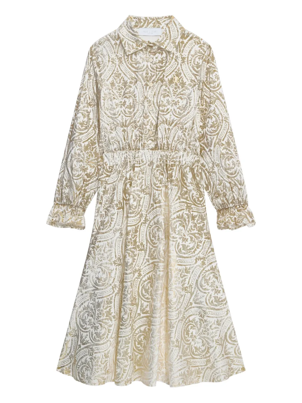 Roberto Cavalli floral-print shirt dress | Gold | Image 1