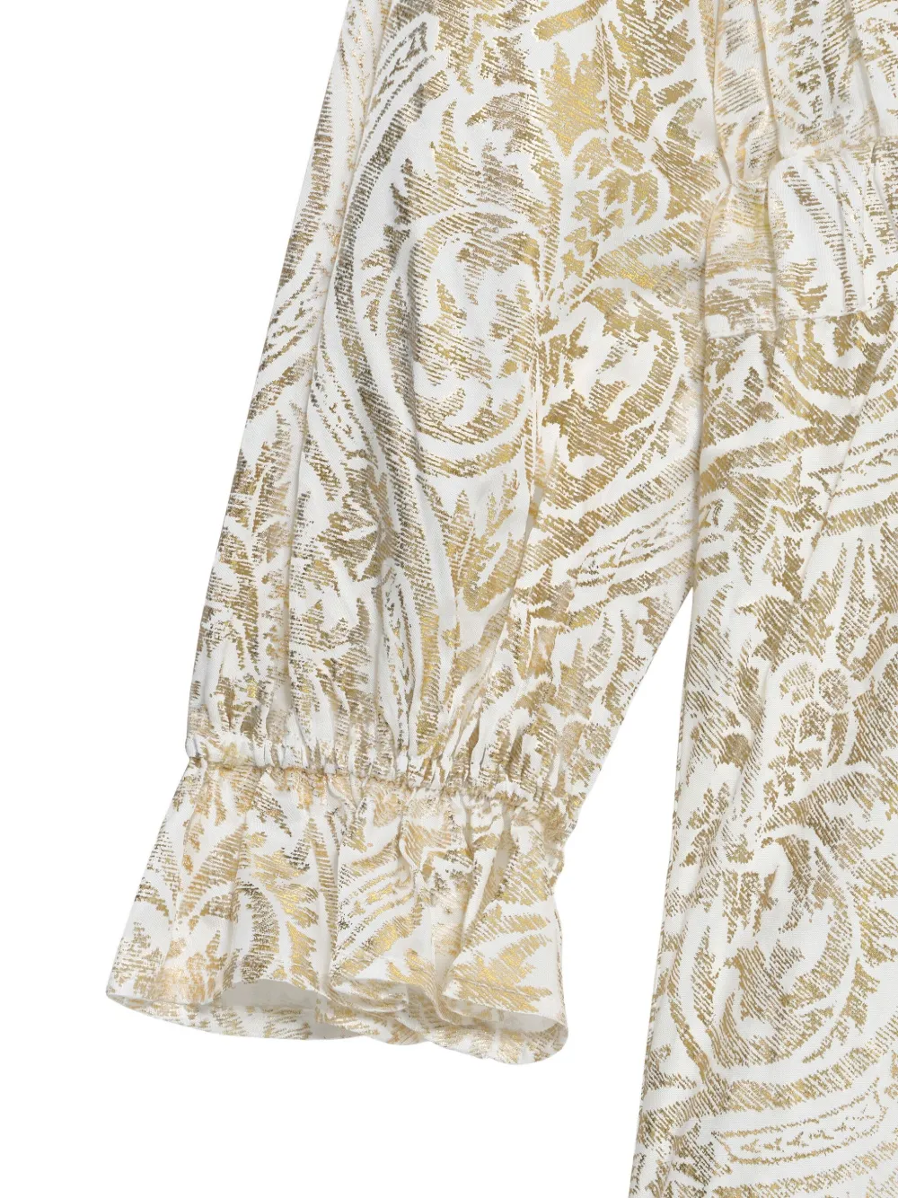 Roberto Cavalli Shirtjurk met bloemenprint Goud