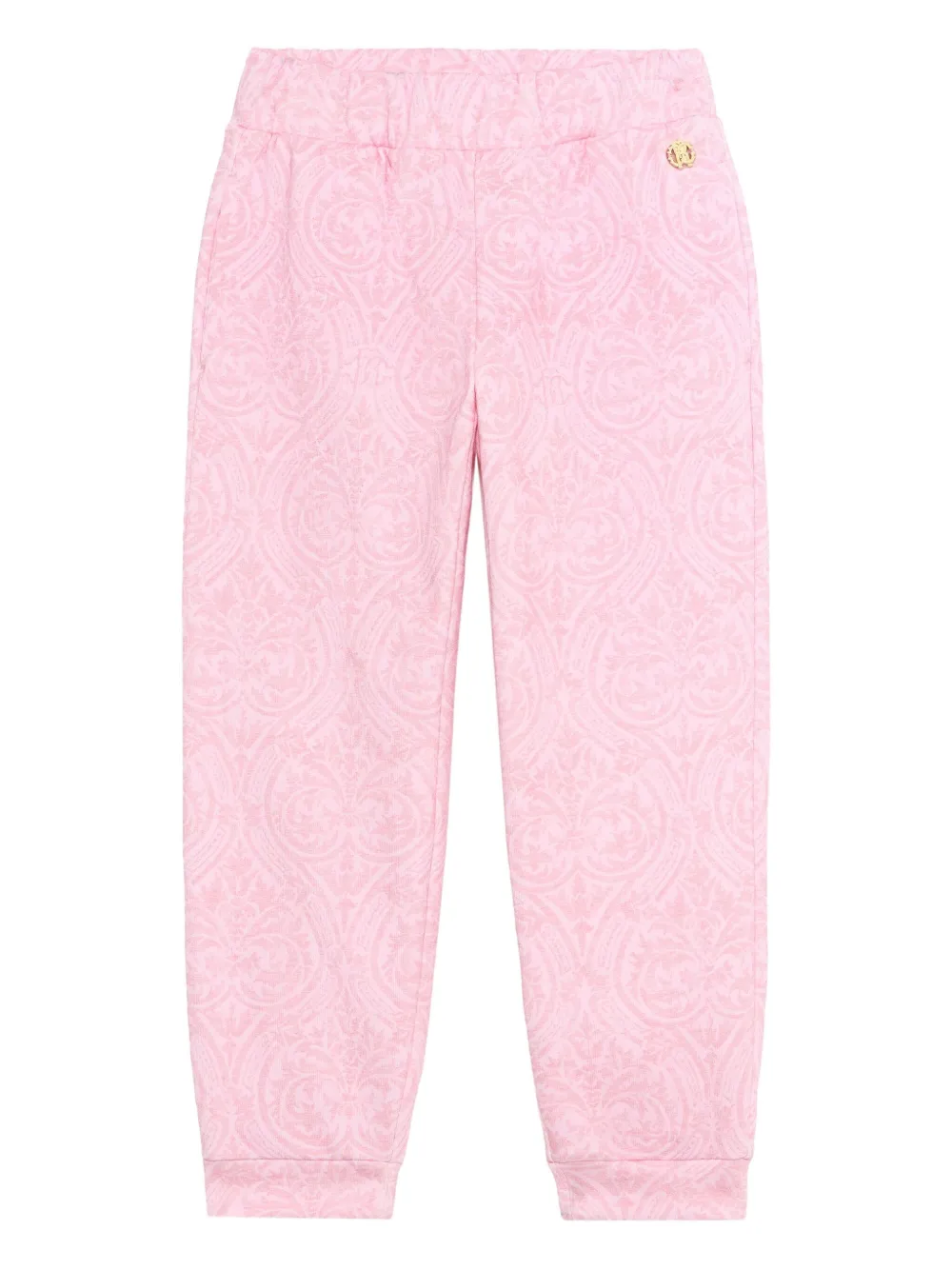 Roberto Cavalli Junior damask-print track pants | Pink | Image 1