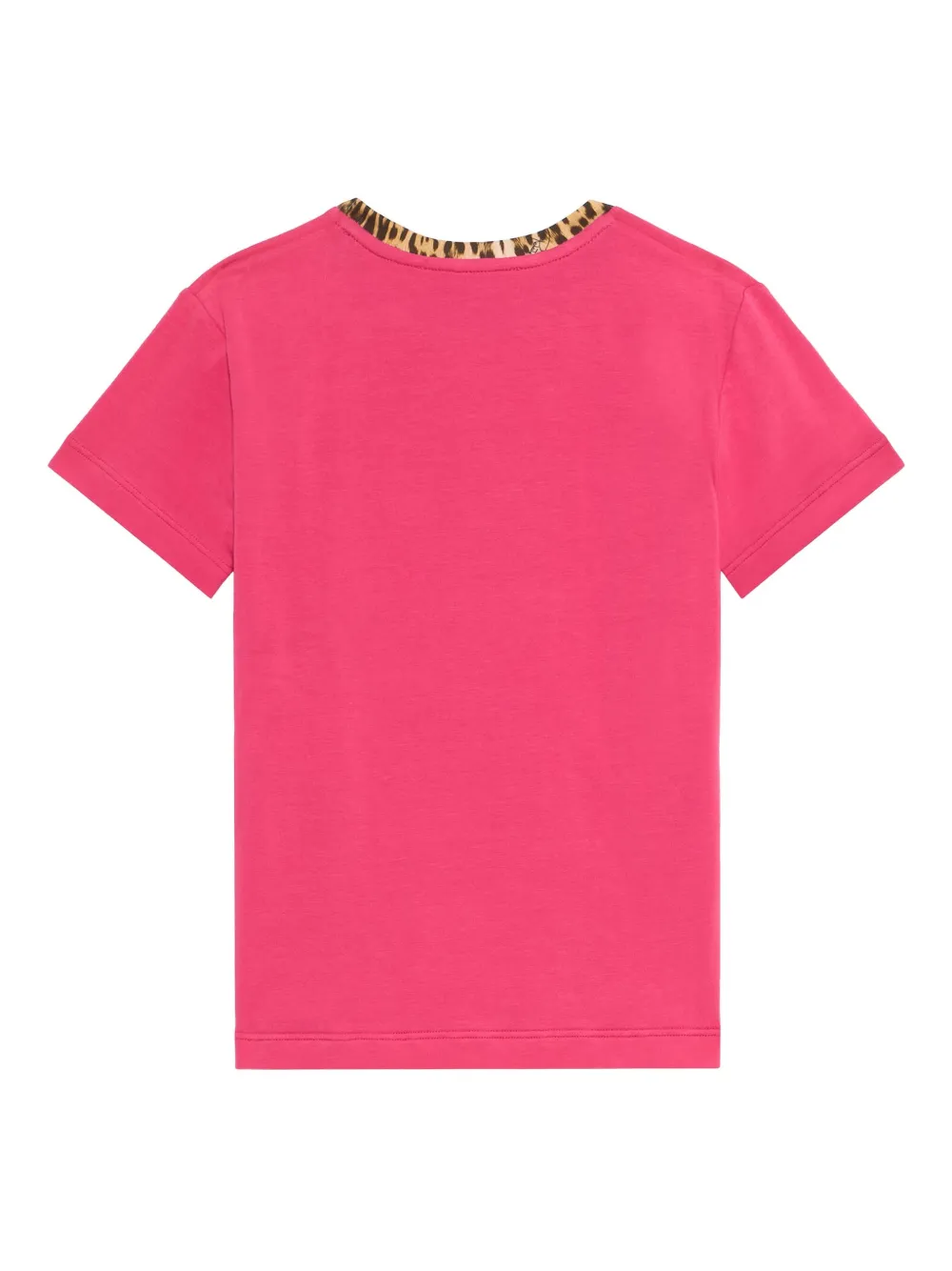 Roberto Cavalli Junior T-shirt met geborduurd logo Roze