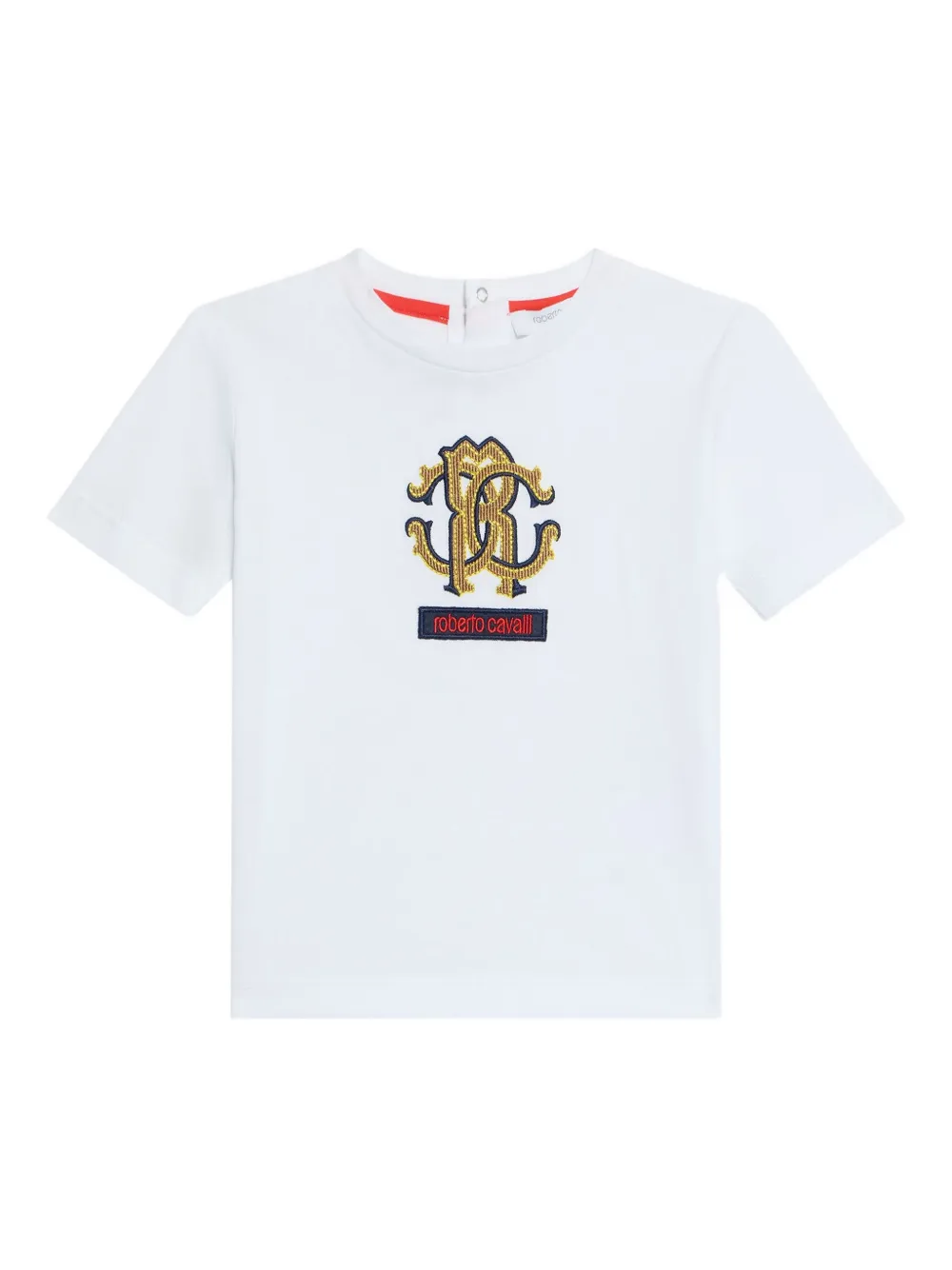 Roberto Cavalli Junior T-shirt met borduurwerk Wit
