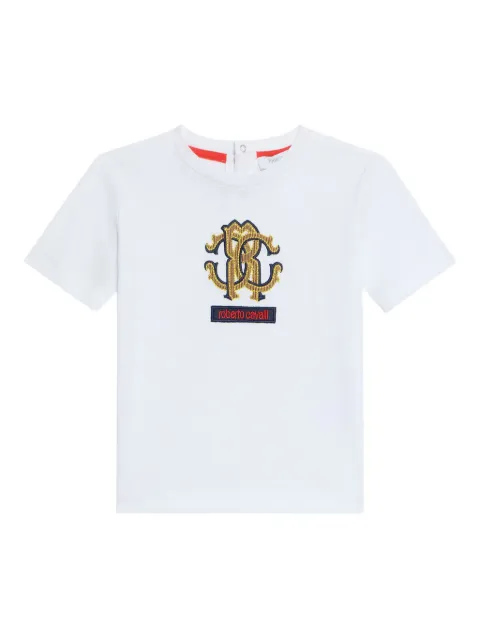 Roberto Cavalli Junior embroidered crew-neck  T-shirt