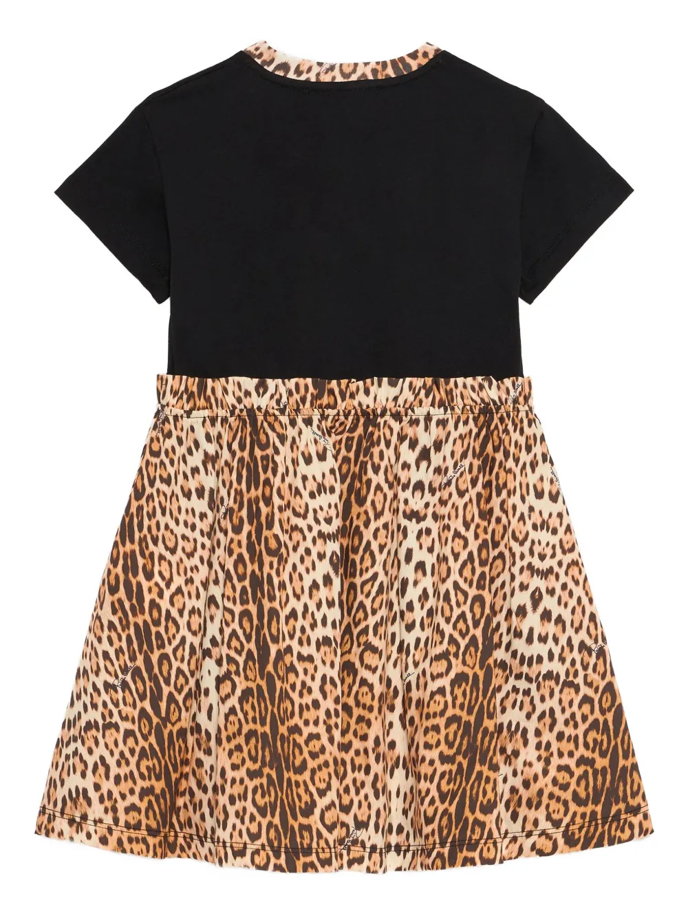 Roberto Cavalli Jurk met vlinder- en jaguarprint Zwart