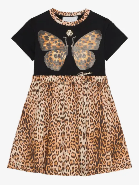 Roberto Cavalli Junior Kleid mit Jaguar-Print