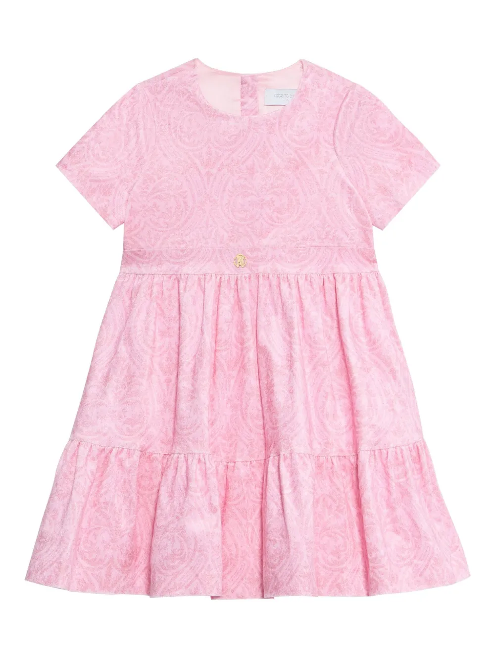 Roberto Cavalli Jurk met bloe print Roze