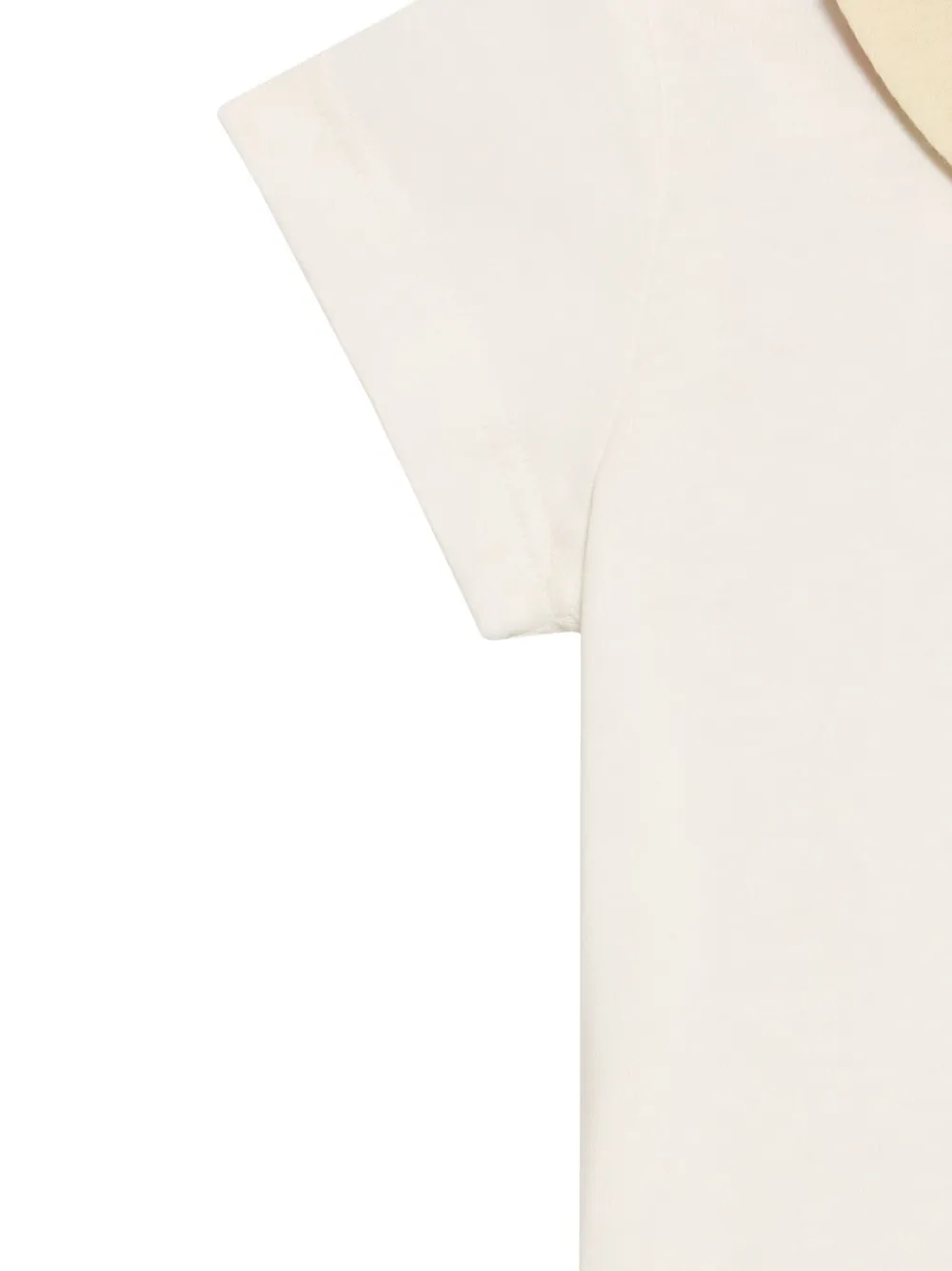 Roberto Cavalli Junior T-shirt met geborduurde vlinder en bloemkraag Wit
