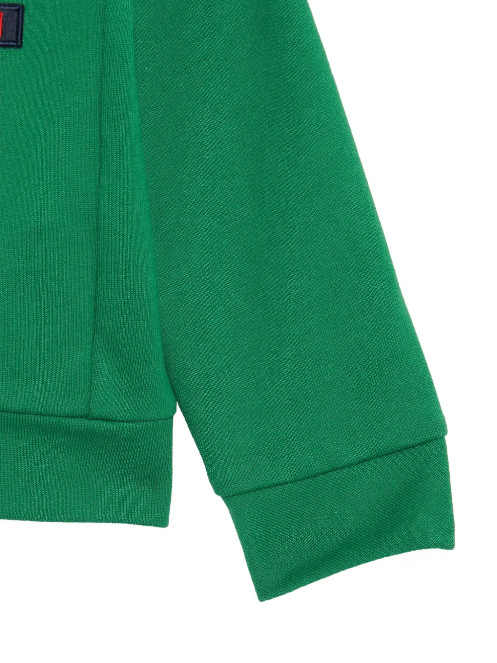 Roberto Cavalli Junior Hoodie met geborduurd monogram Groen