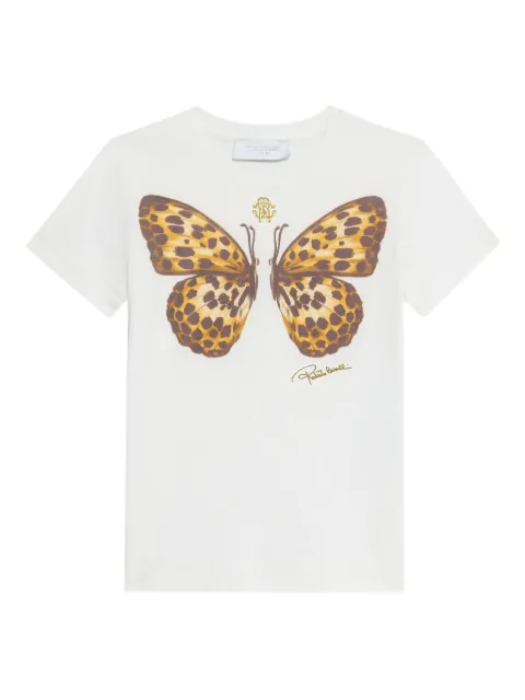 Roberto Cavalli Junior butterfly print T-shirt