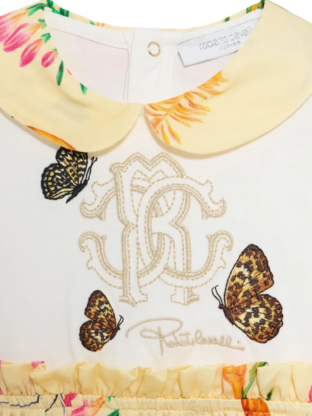Roberto Cavalli Jurk met Peter Pan-kraag Geel