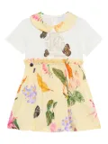 Roberto Cavalli Peter-Pan collar dress - Yellow