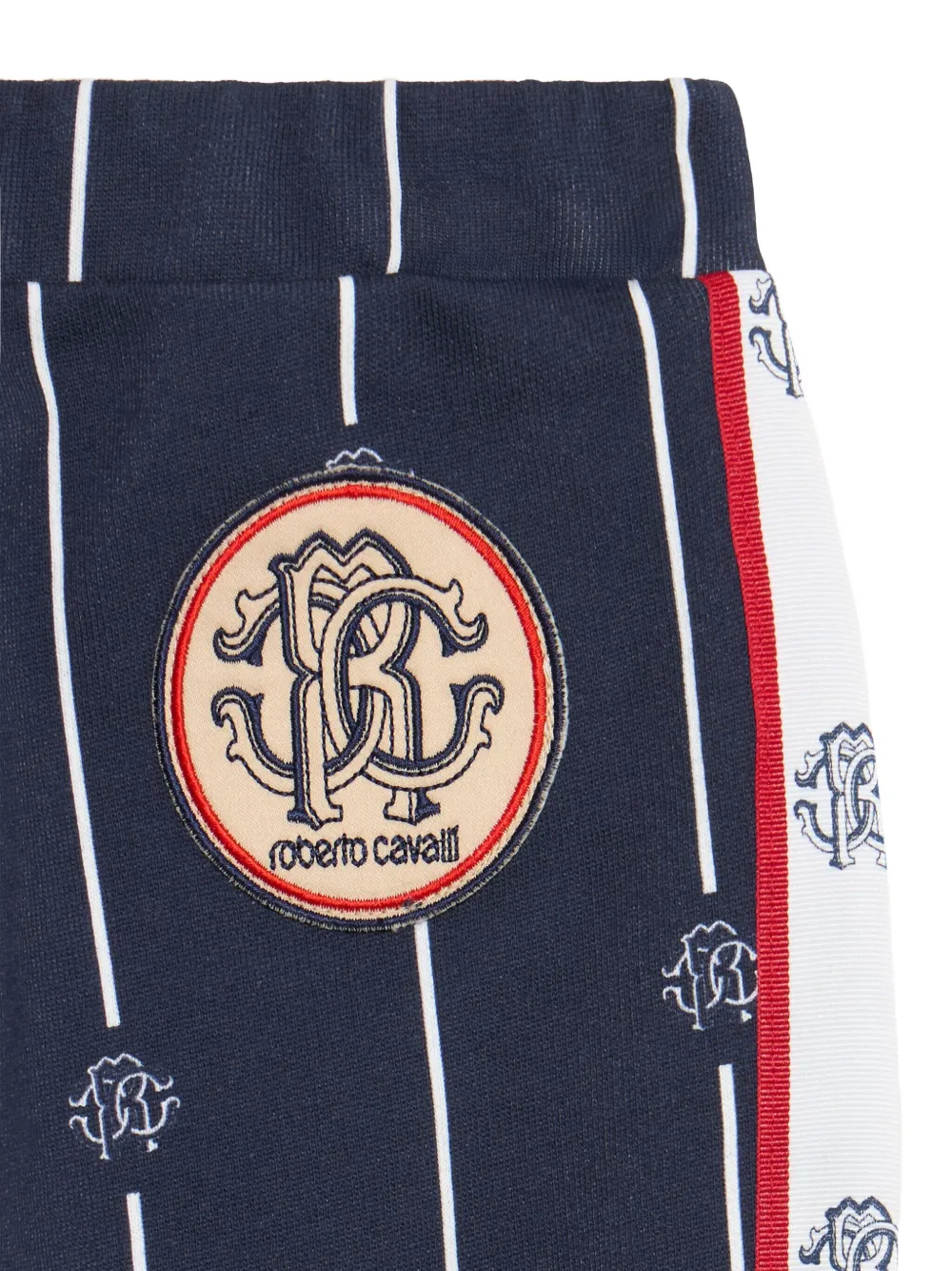 Roberto Cavalli Logo-patch Track Pants In Multi