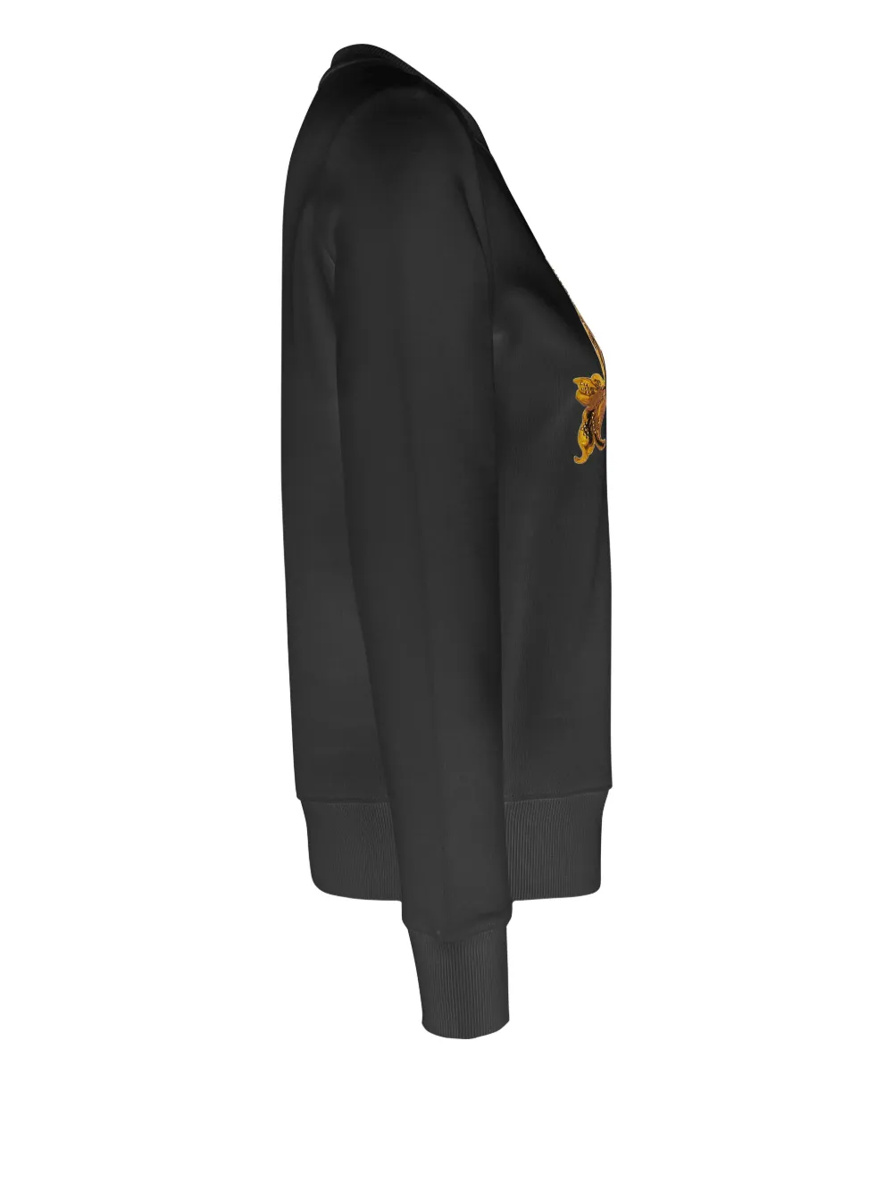 Versace Jeans Couture Black Screen-printed Sweatshirt In Black