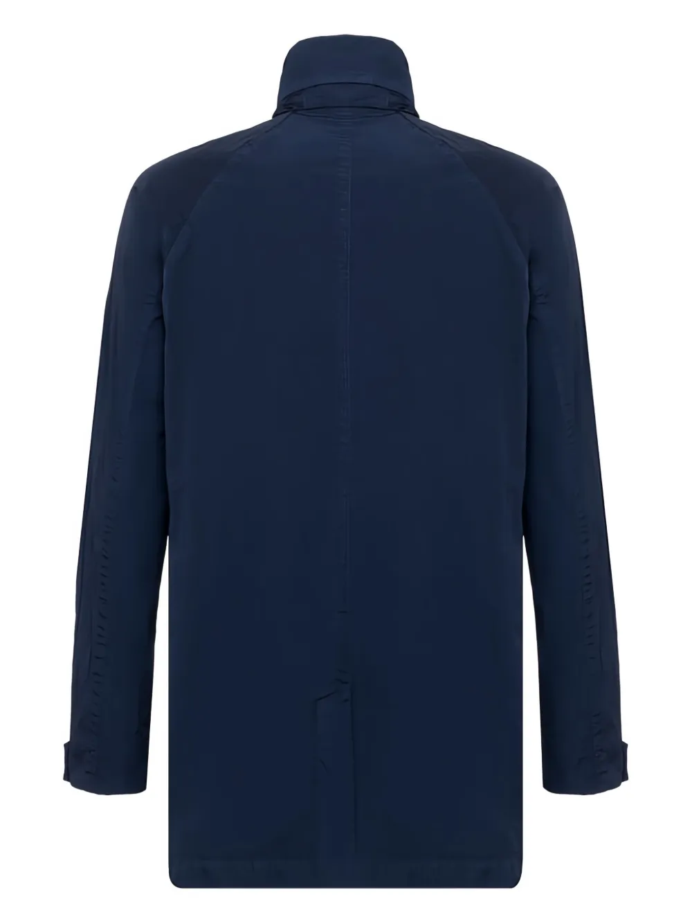 Add Zip-front Patch-pocket Coat In Blue