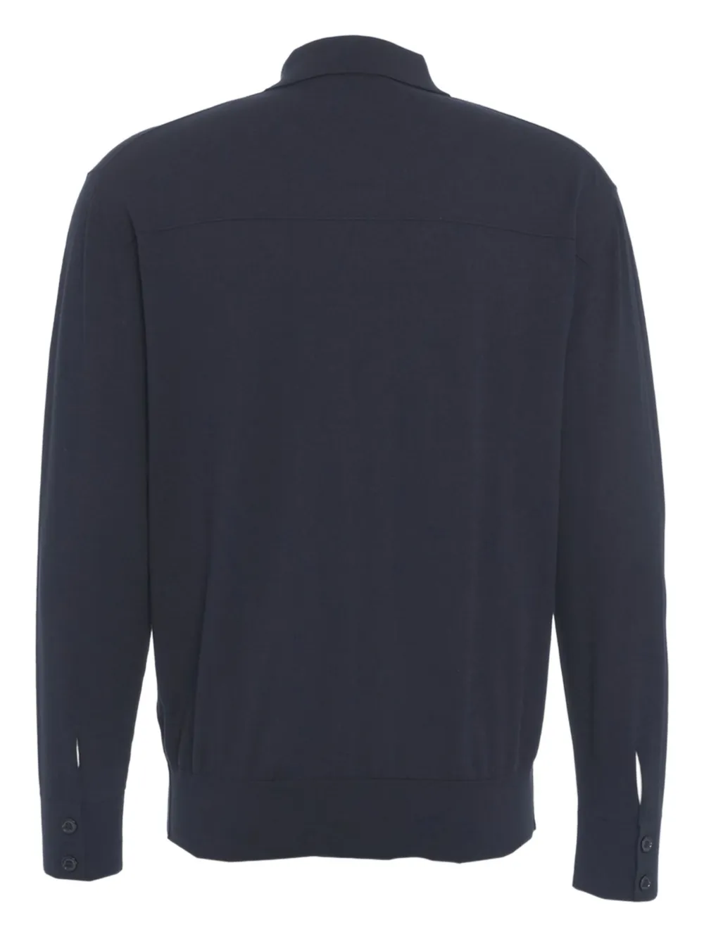 Paolo Pecora Gebreid overhemd - Blauw