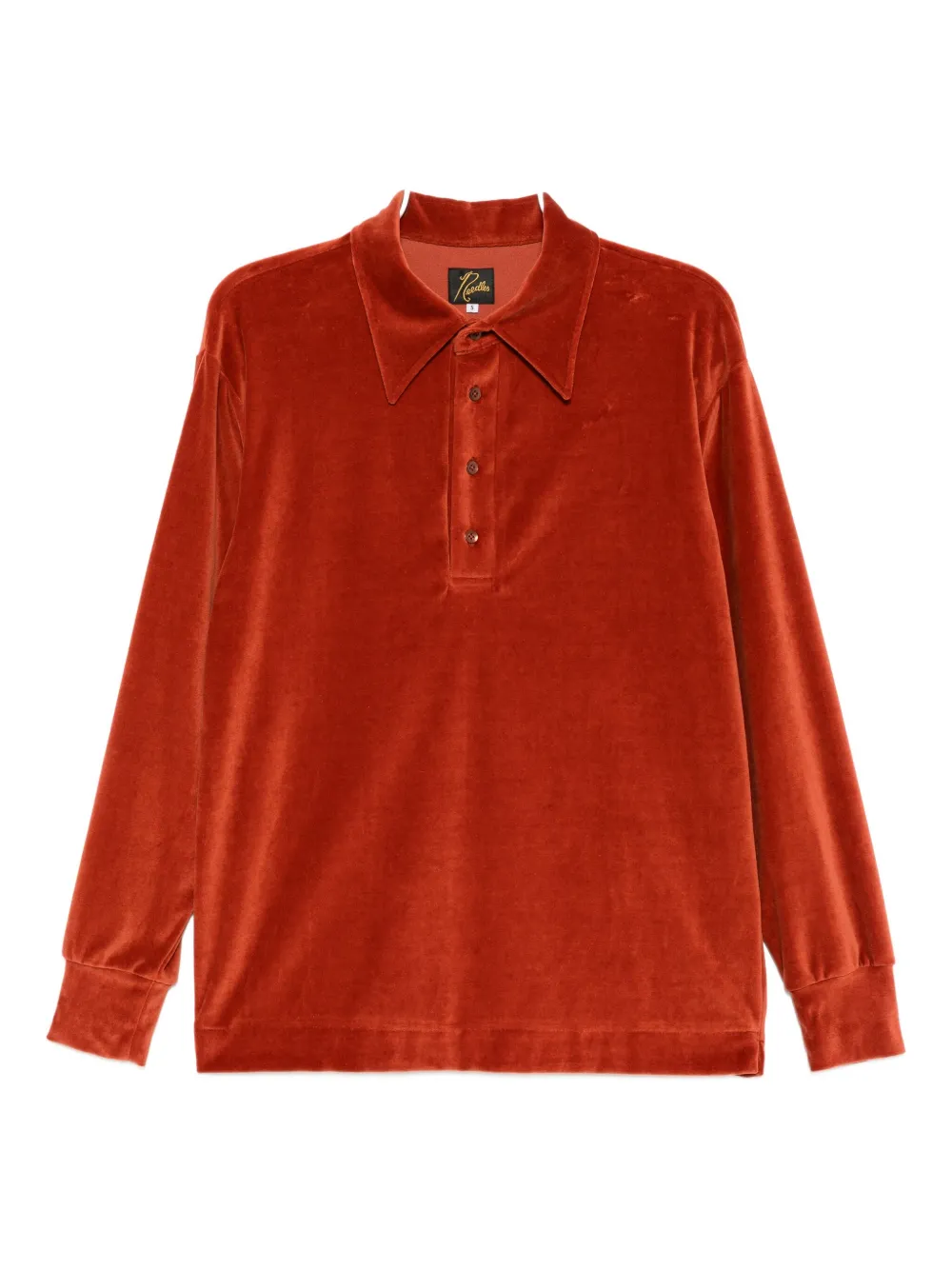 Needles Fluwelen poloshirt Oranje