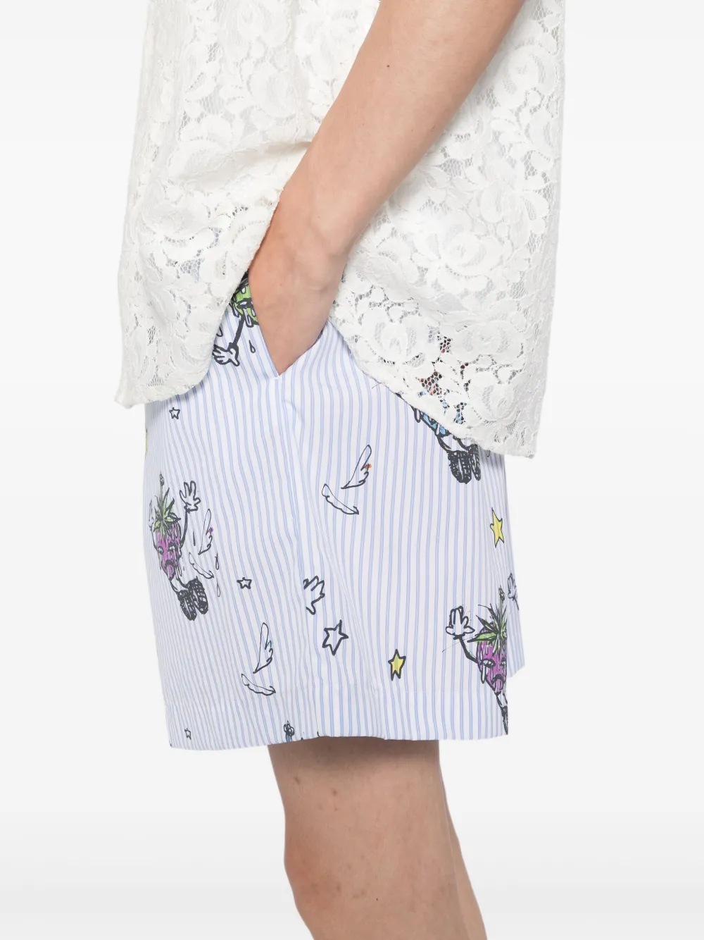Sky High Farm Strawbabies shorts Blauw