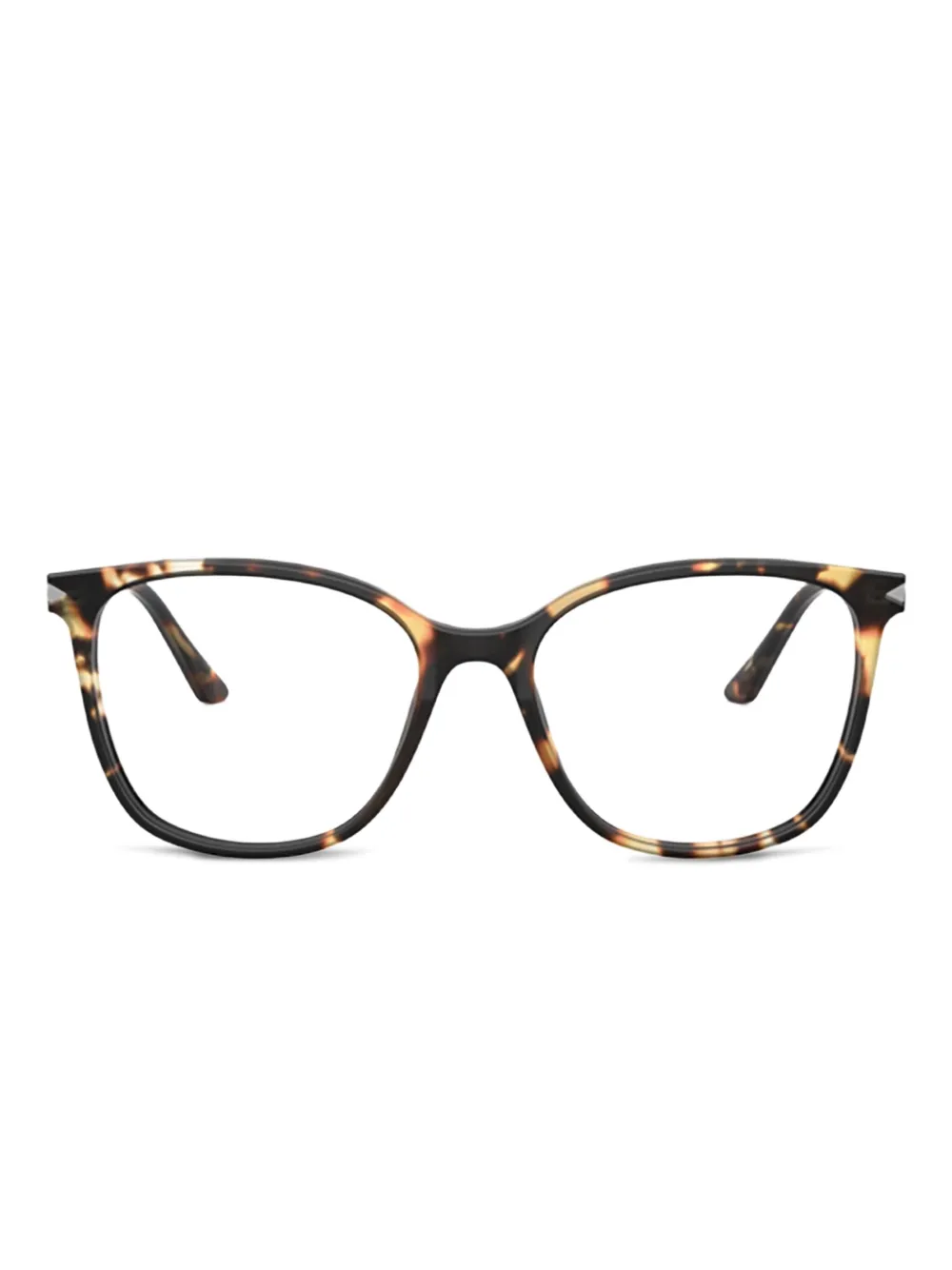 Giorgio Armani Occhiali squadrati con effetto tartarugato - Marrone