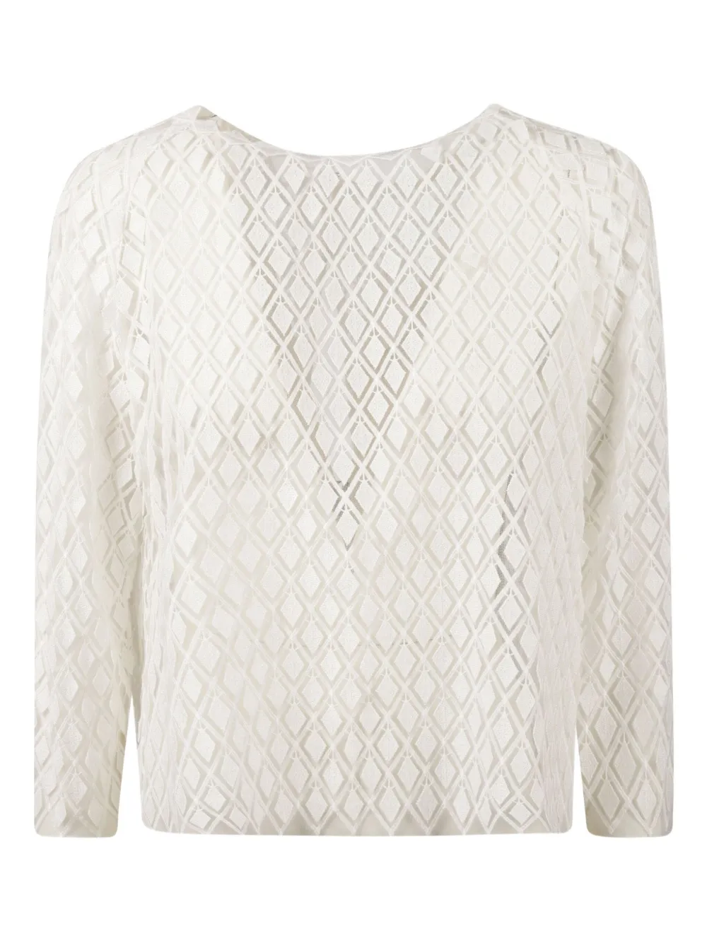 Max Mara Trento Diamond-pattern Lace Jacket In Neutral
