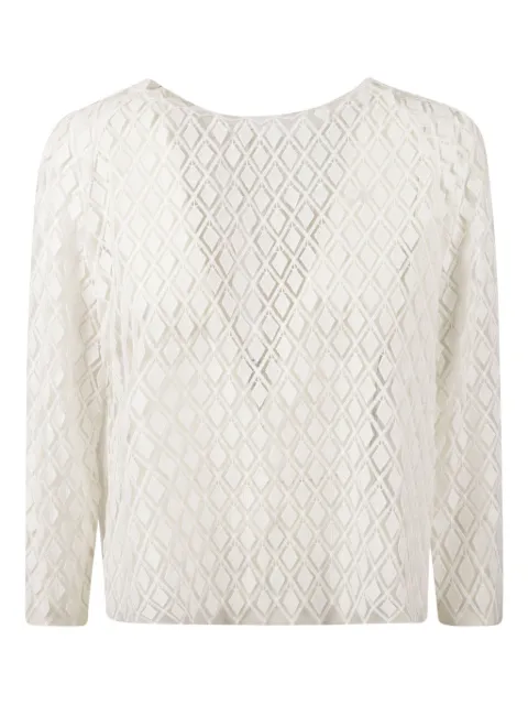 Max Mara Trento diamond-pattern lace jacket