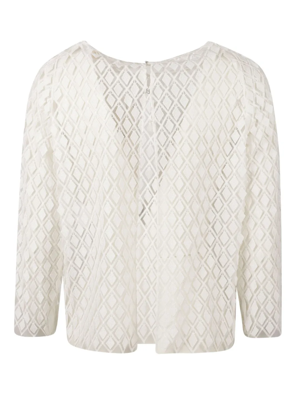 Max Mara Trento Diamond-pattern Lace Jacket In Neutral