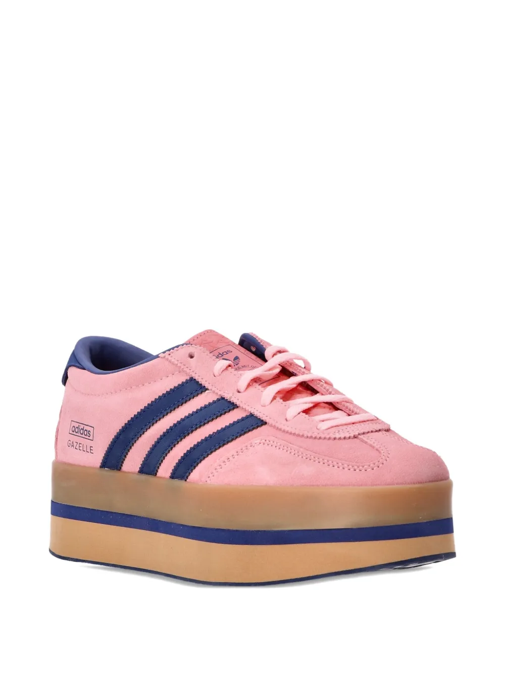 Adidas Gazelle Stack sneakers met plateauzool en 3 strepen - Roze