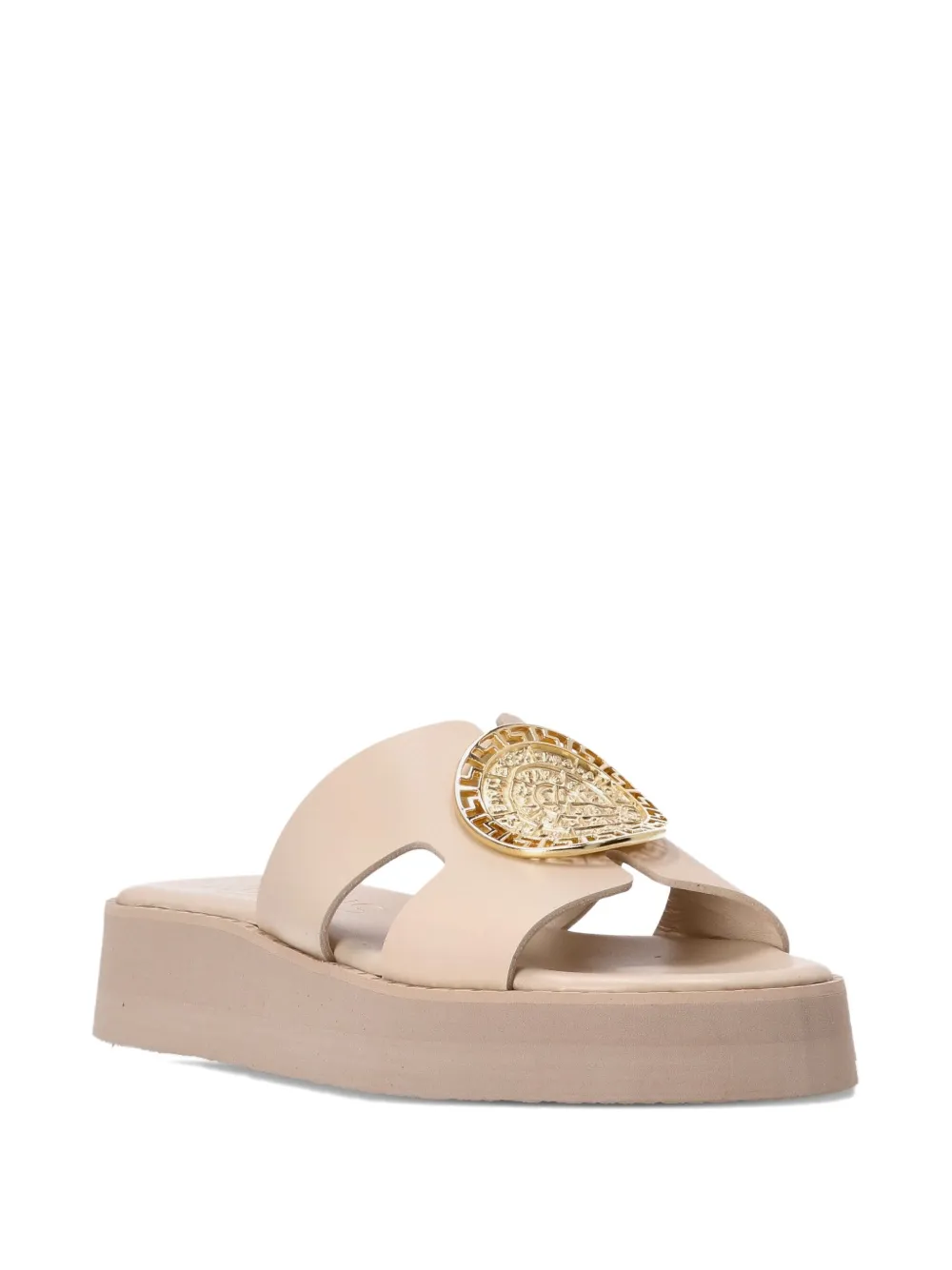 Kotris Sandals platform leather medallion sandals Neutrals