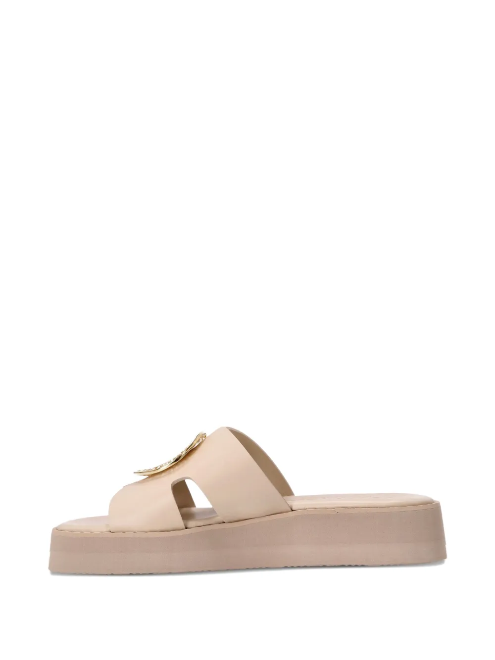 Kotris Sandals platform leather medallion sandals Neutrals