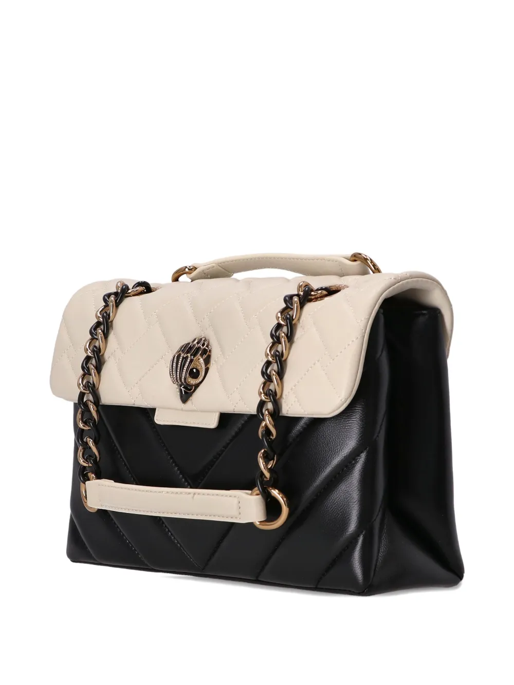 Kurt Geiger London quilted chain-strap shoulder bag Zwart
