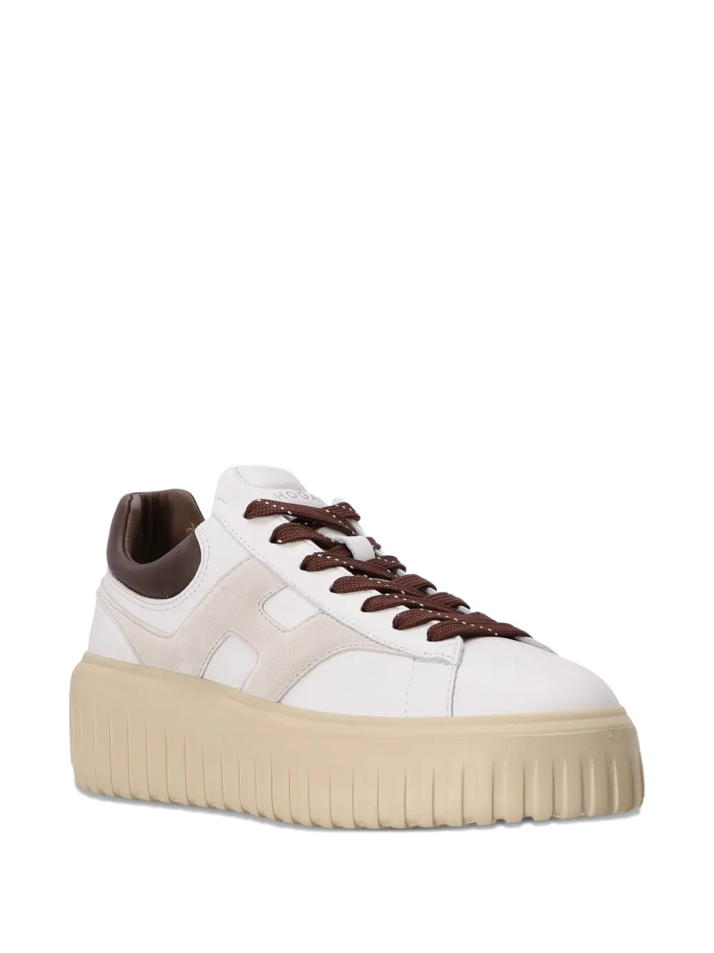 Hogan H-Stripes leather platform sneakers White