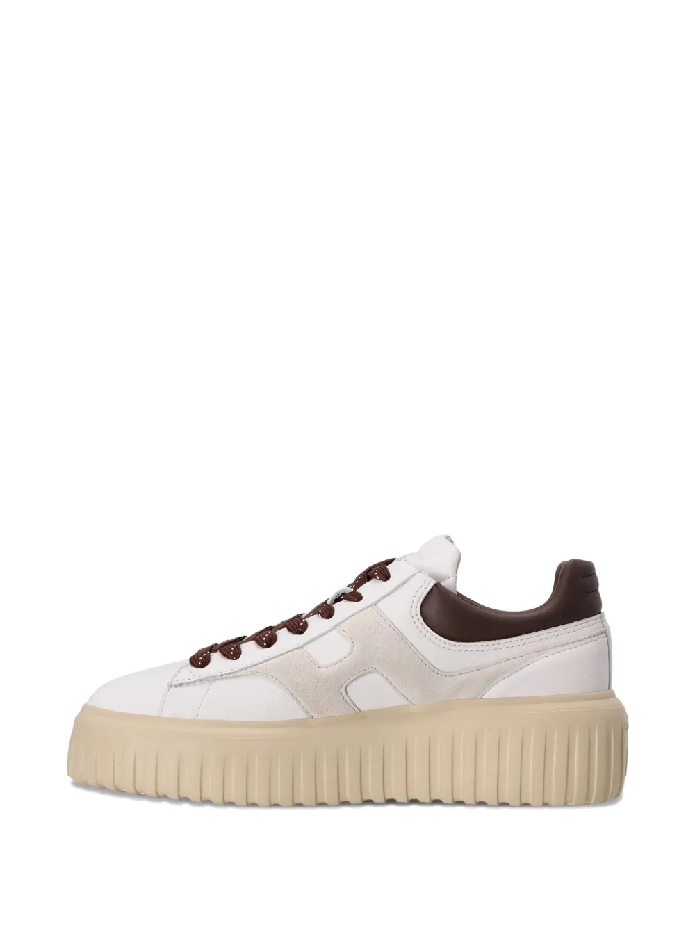 Hogan H-Stripes leather platform sneakers White