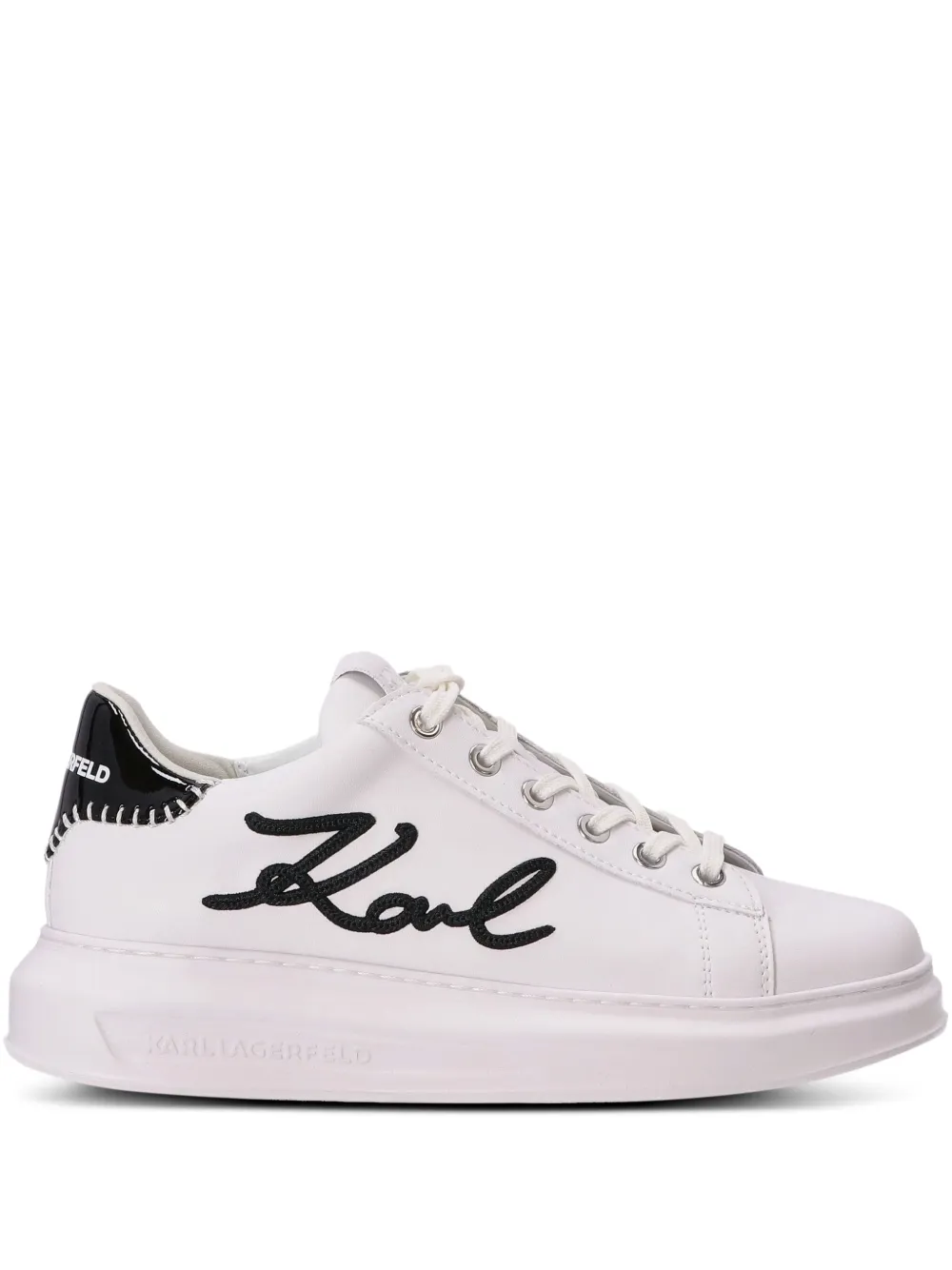 Karl Lagerfeld embroidered-logo sneakers White