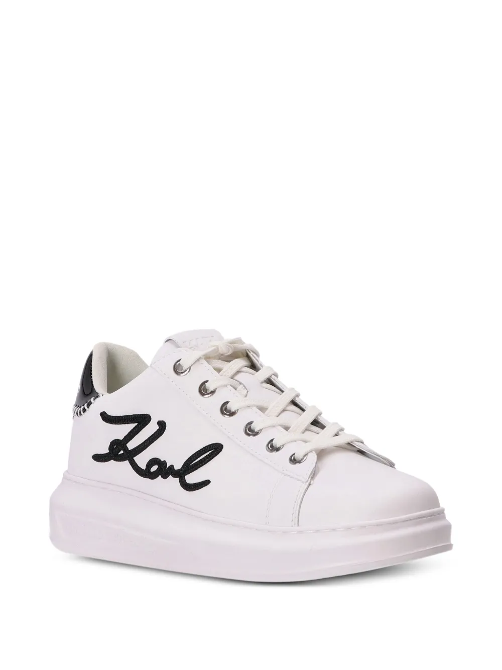 Karl Lagerfeld Sneakers met geborduurd logo - Wit