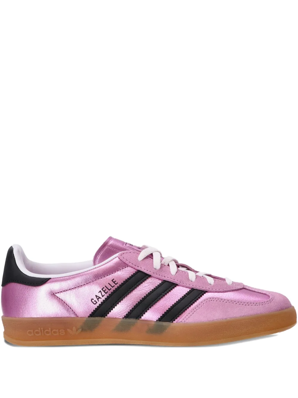 Adidas Originals Gazelle Indoor metallic leather sneakers Pink