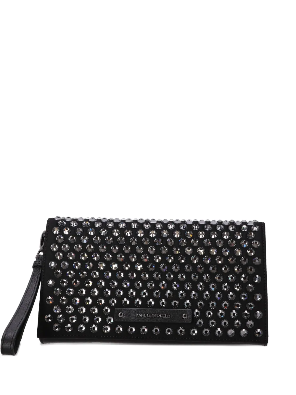 Karl Lagerfeld crystal-embellished clutch bag | Black | Image 1