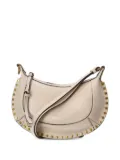 ISABEL MARANT Oskan Moon crescent-shaped studded shoulder bag - Neutrals