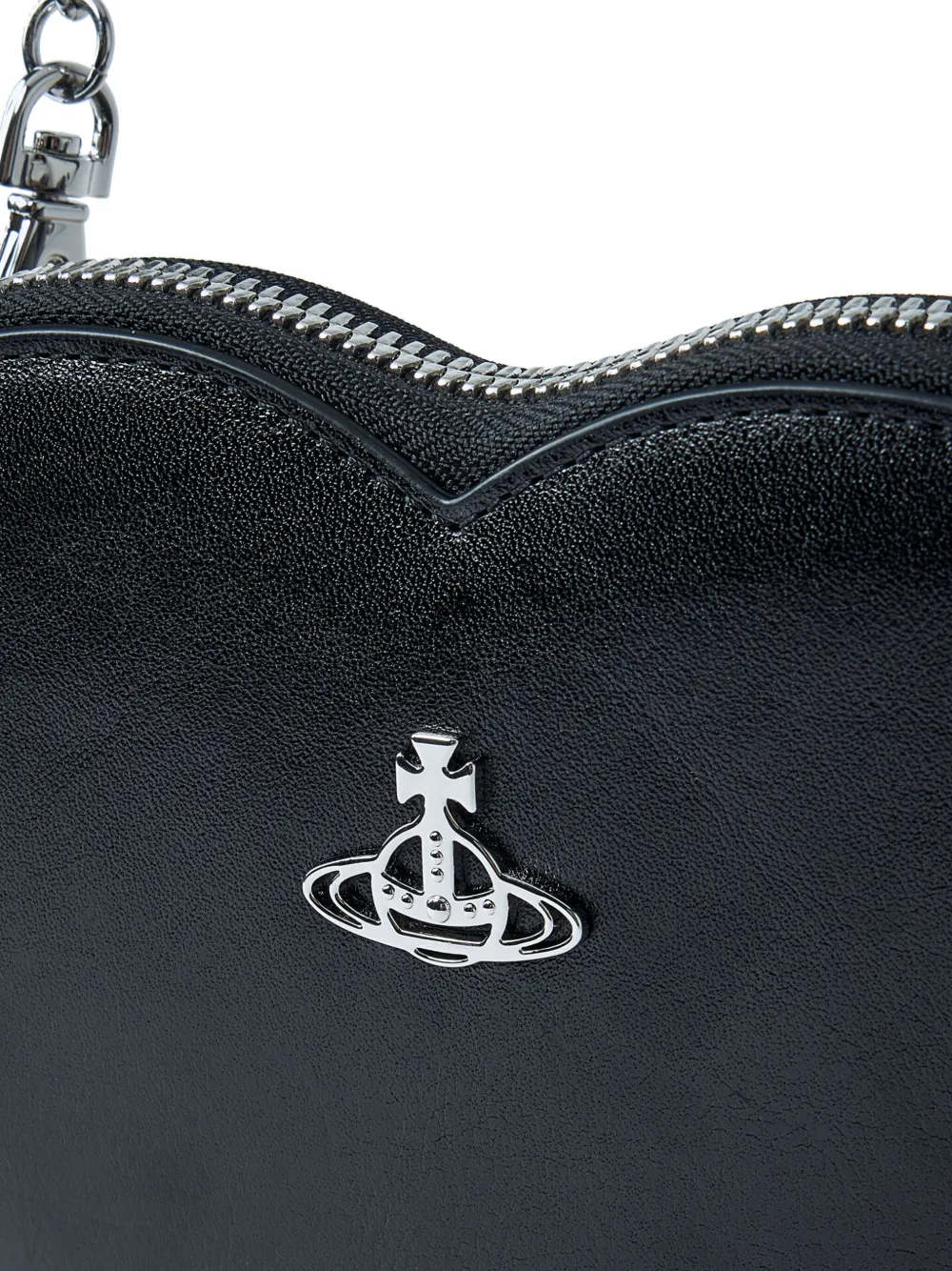 Vivienne Westwood heart-shaped zip shoulder bag Zwart