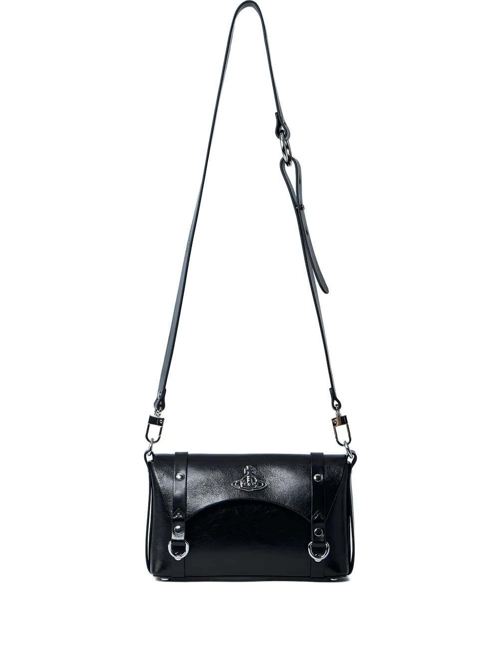Vivienne Westwood Kimmy Orb-motif flap messenger bag Zwart