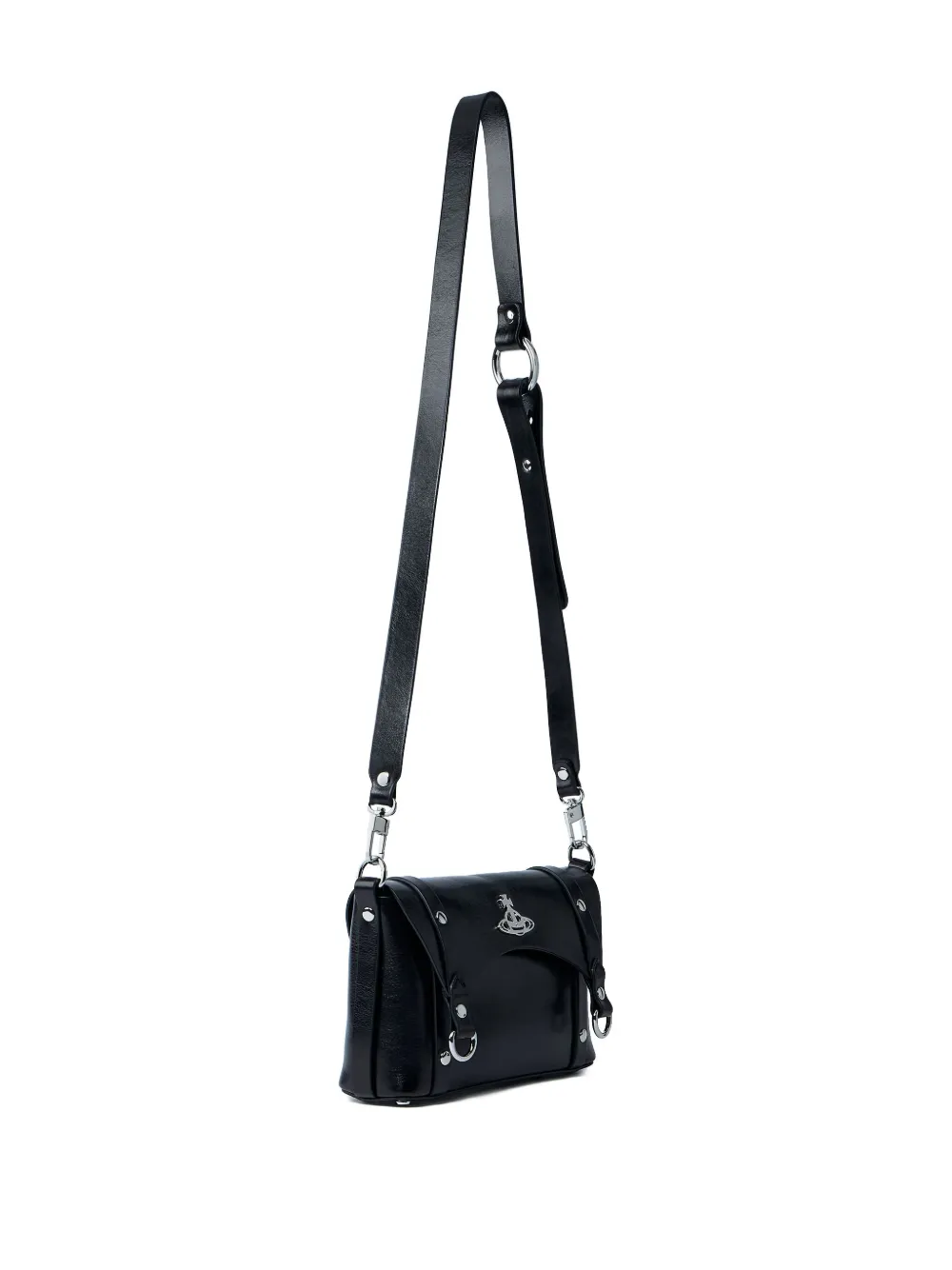 Vivienne Westwood Kimmy Orb-motif flap messenger bag Zwart