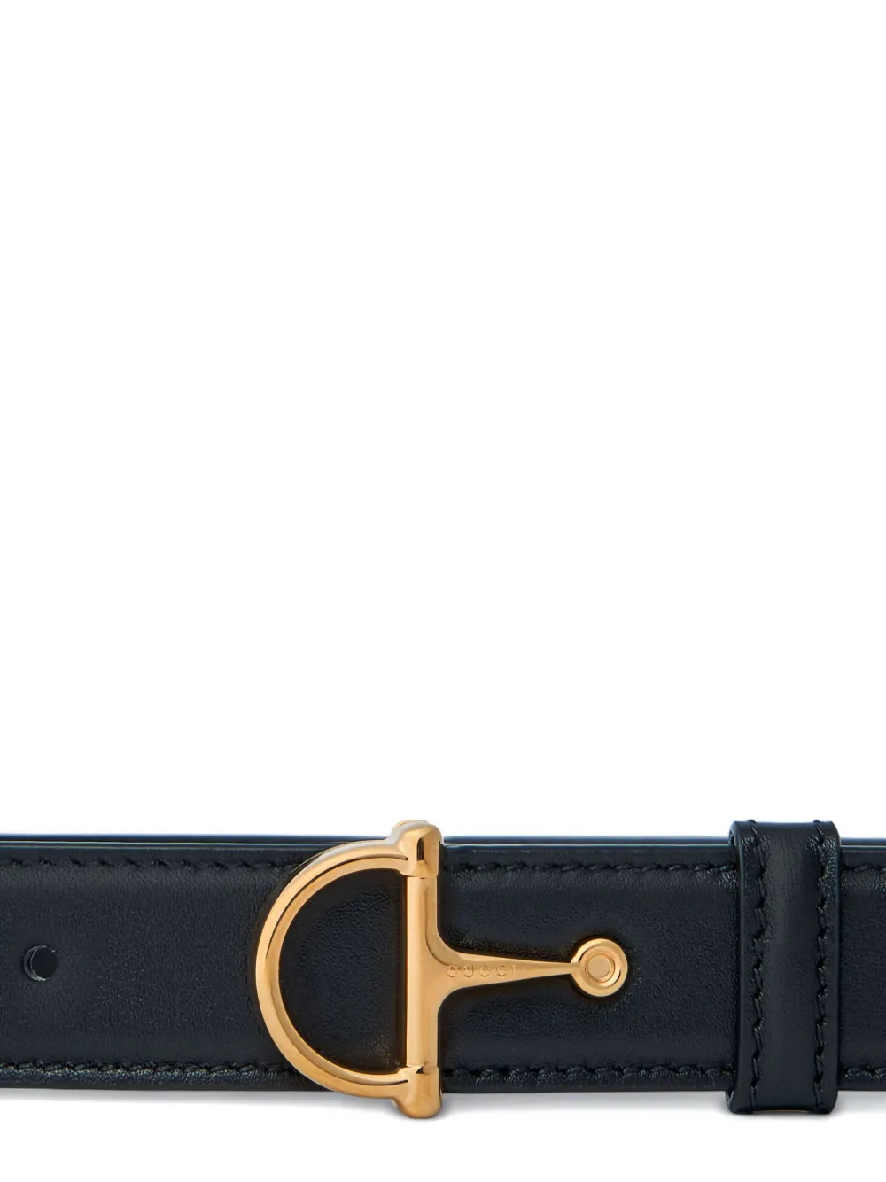 Gucci Horsebit leather belt Zwart