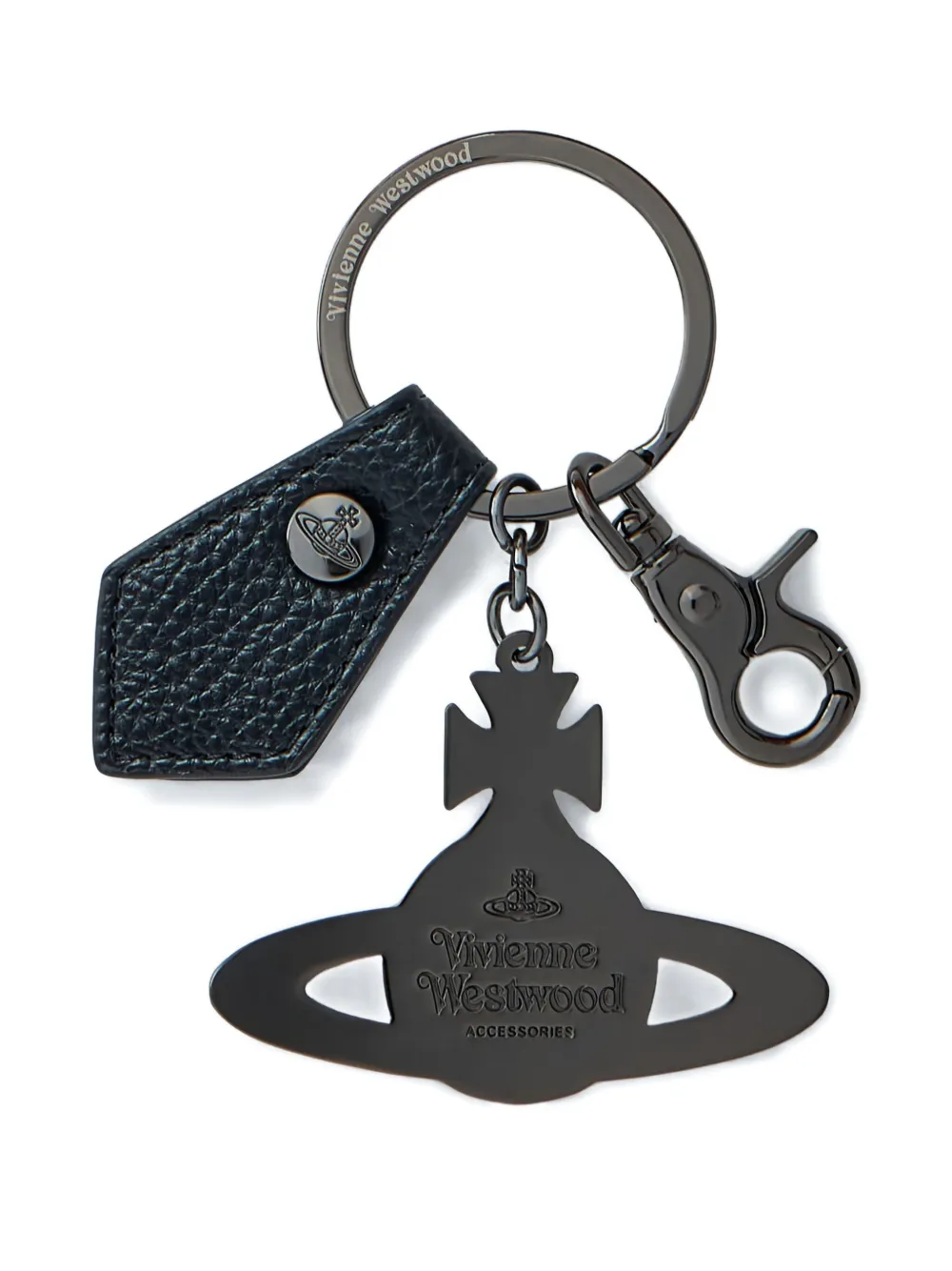 Vivienne Westwood Iorn Orb key ring Zwart